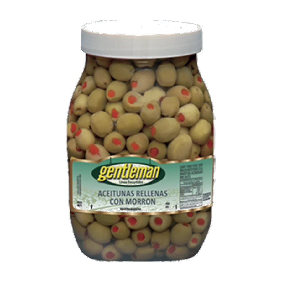 Aceitunas Verdes Rellenas con Morrón – Gentleman — envase