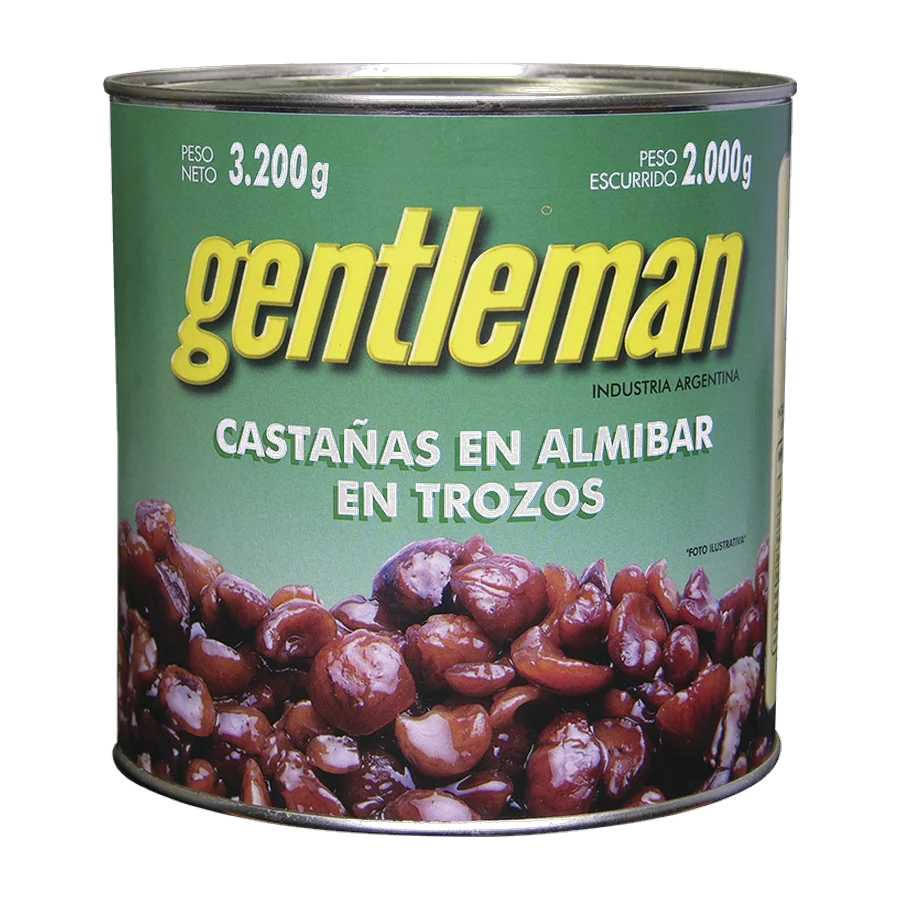 Castañas en Almibar Trozos – Gentleman — envase