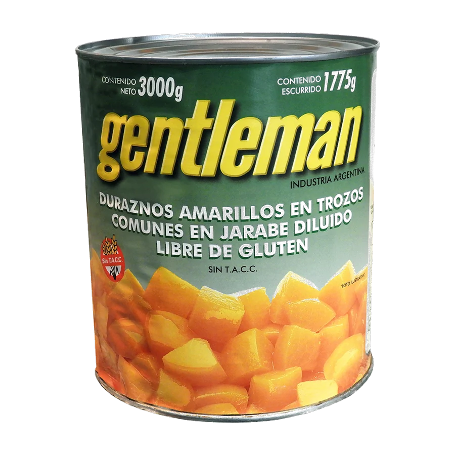 Duraznos en Cubos – Gentleman — envase