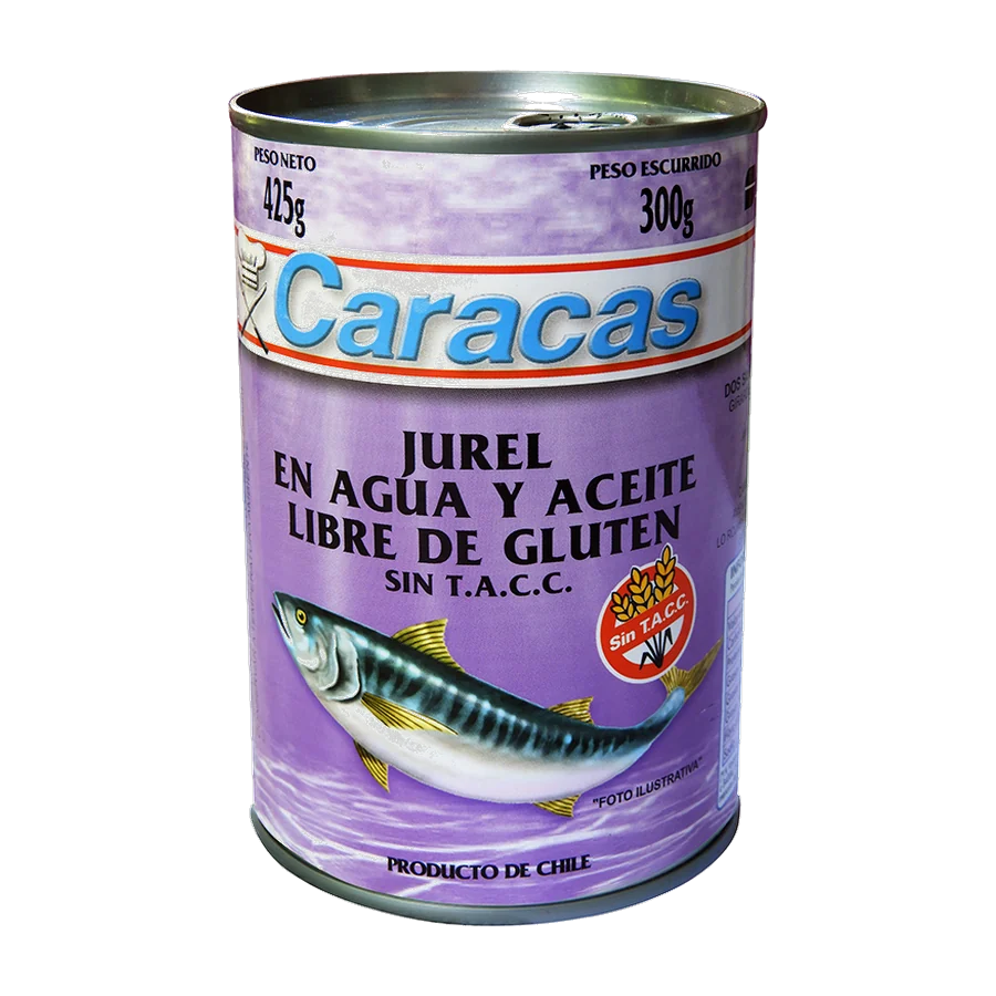Lata Jurel en Agua y Aceite – Libre de Gluten — envase